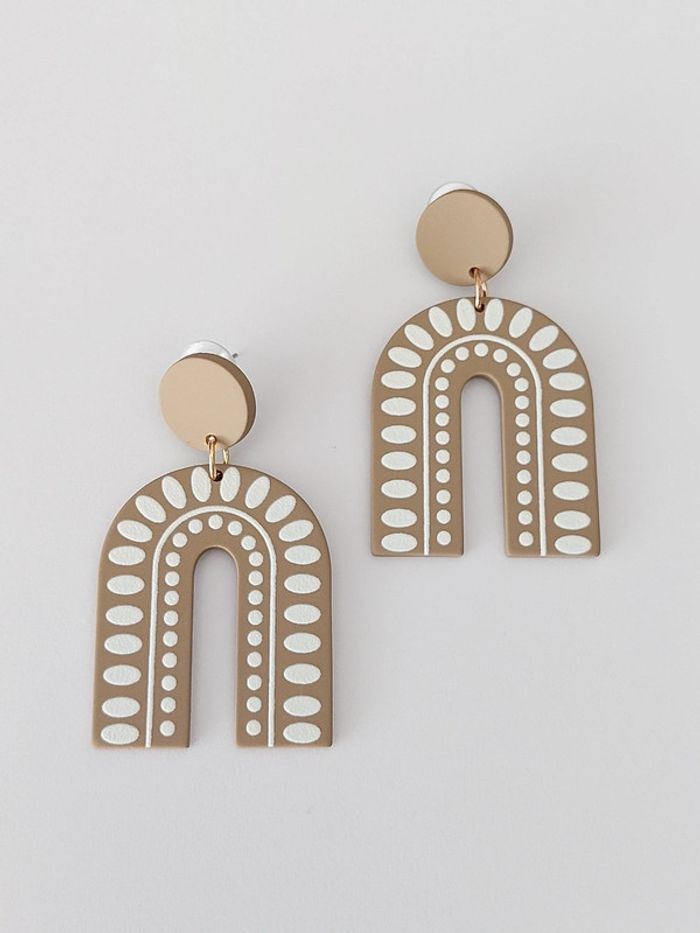 Boucles d'oreilles boho chic - inspiration zag- acier inoxydable 🌴 - photo numéro 5