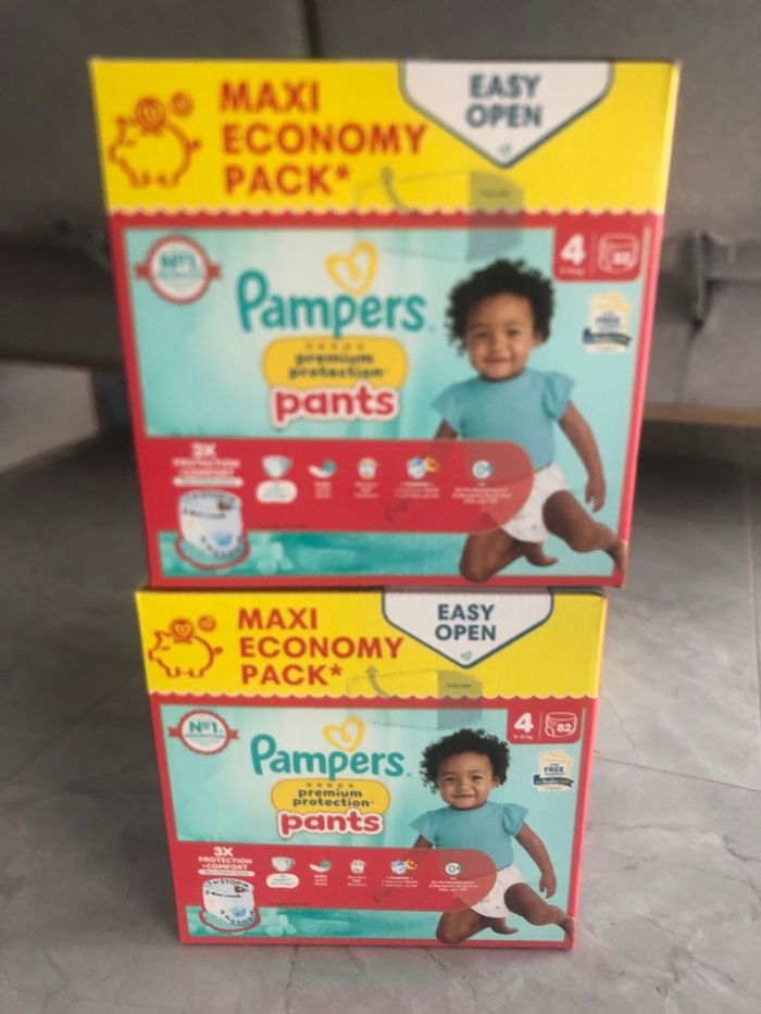 Lot 2 cartons Pampers protection premium PANTS taille 4 - photo numéro 2