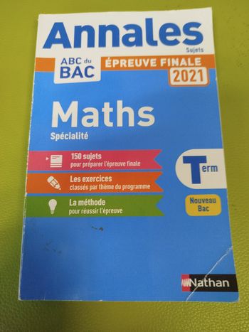 Annales maths épreuve finale spécialité
