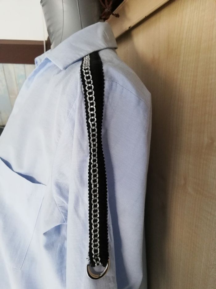 chemise décontracté manches longues zara bleu ciel neuve XS - photo numéro 2