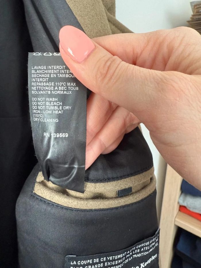 Manteau The Kooples long en laine et nylon taille 38 parfait état - photo numéro 12
