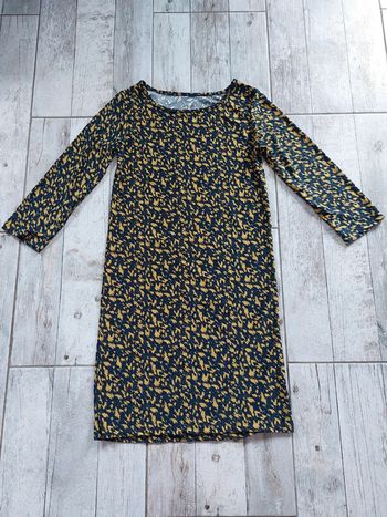 Robe marine moutarde