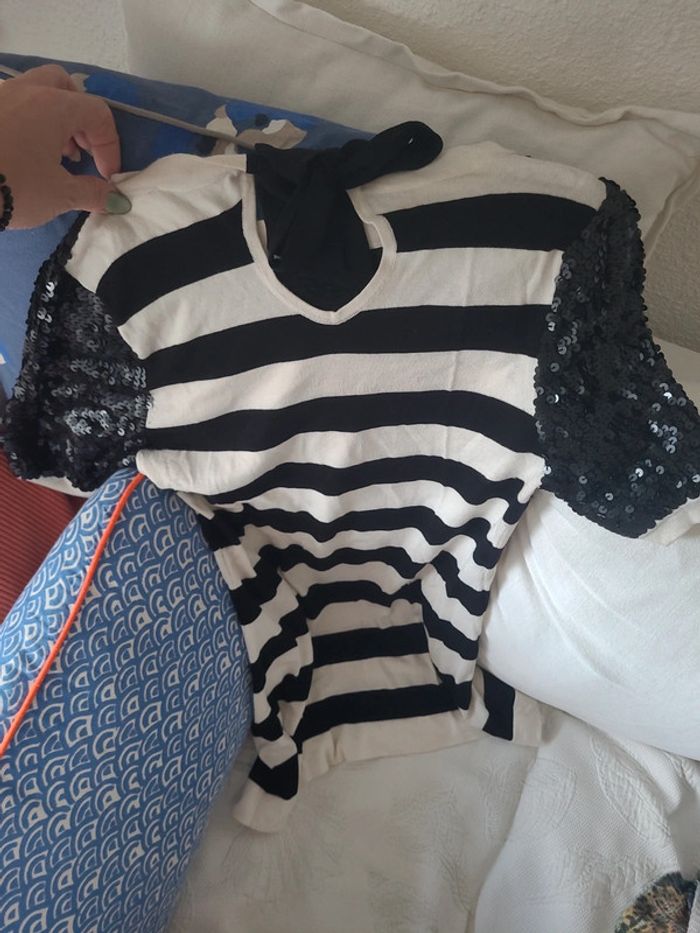 Teeshirt rayé manoukian - photo numéro 4