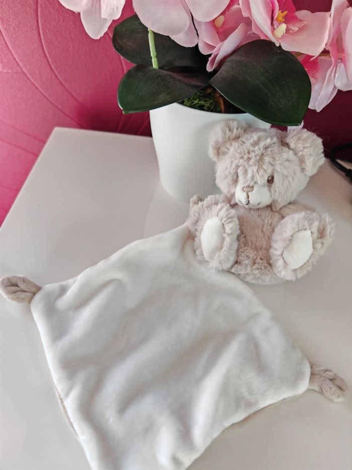 Doudou ours mouchoir baby Tex - photo numéro 3