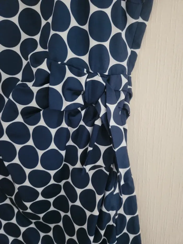 Robe droite Caroll bleu marine et blanc 42 - photo numéro 5