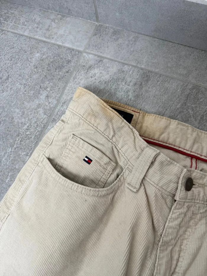 Pantalon Tommy Hilfiger en velours côtelé beige W30 L32 - photo numéro 4