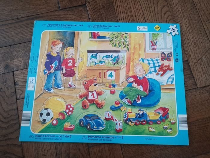 Puzzle enfant "Apprendre à compter de 1 à 5"