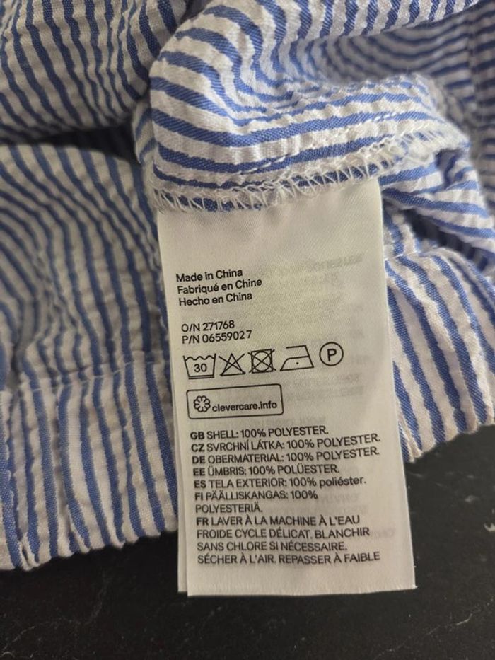 blouses courte H&m bleu et blanc taille Xxl - photo numéro 4