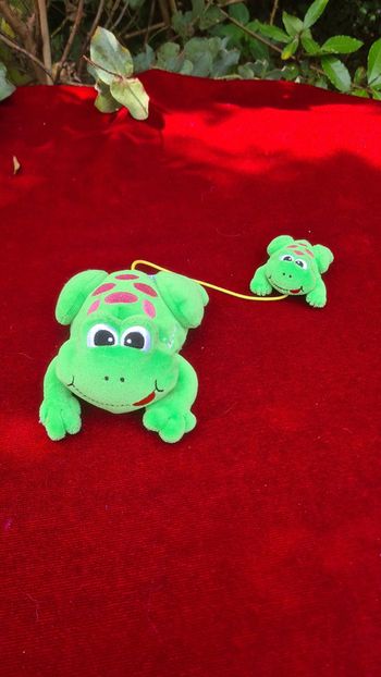 Peluche grenouille Chicco et son petit bébé