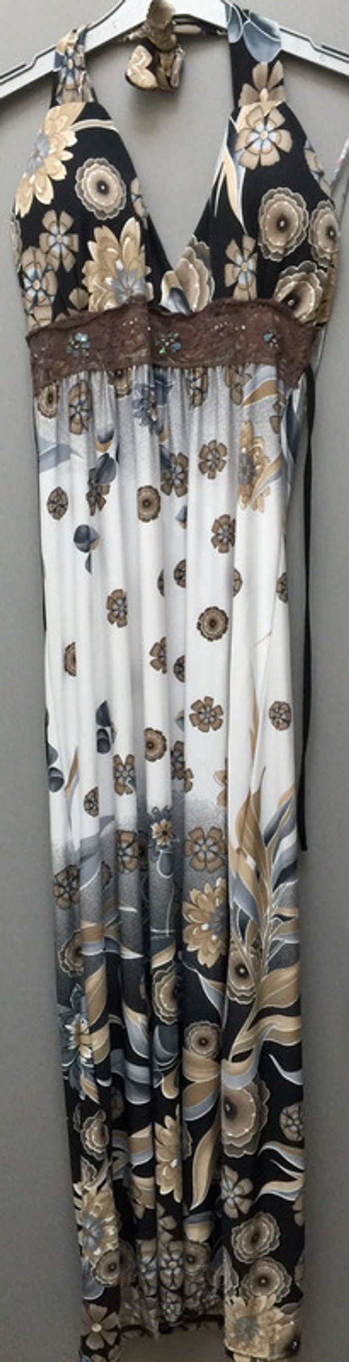 Robe longue fluide avec imprimés