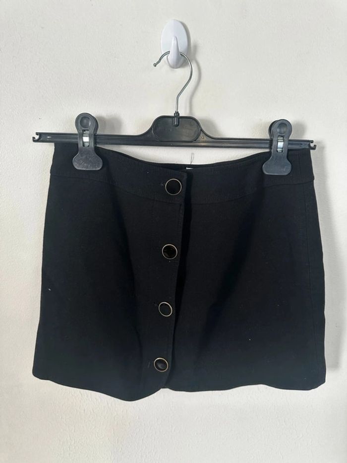 Jupe noire avec gros boutons- Sézane