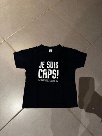 T shirt manches courtes - Je suis caps ! - Cap blanc-nez / Cap gris-nez - Bleu marine - 4 ans