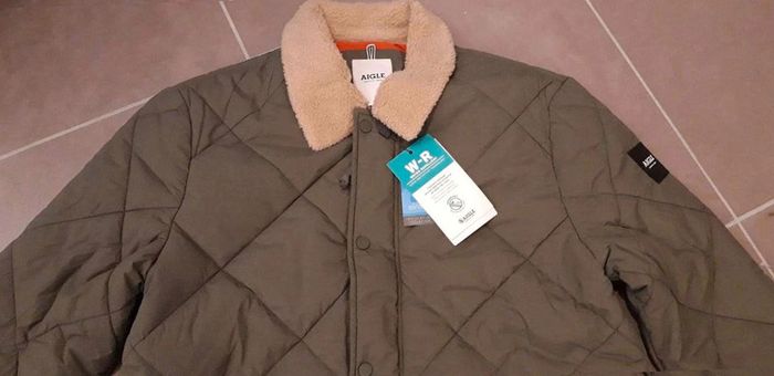 Blouson deperlant aigle vert kaki TL neuf - photo numéro 3