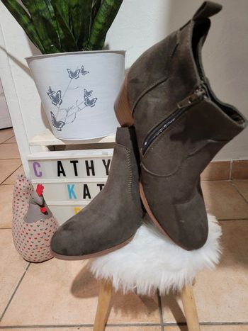 Bottines kaki