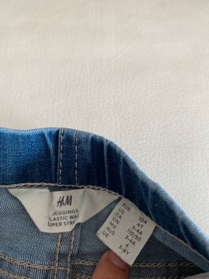 Jeggings jeans mixte H&M 4 ans - photo numéro 3