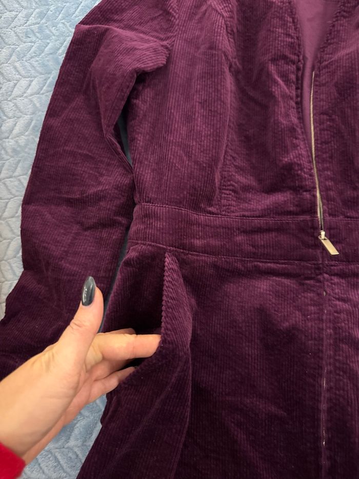 Robe velours bordeaux manches longues - photo numéro 5