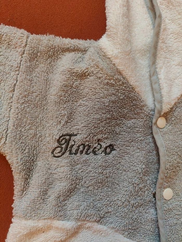 Peignoir gravé Timéo 6 mois - photo numéro 2