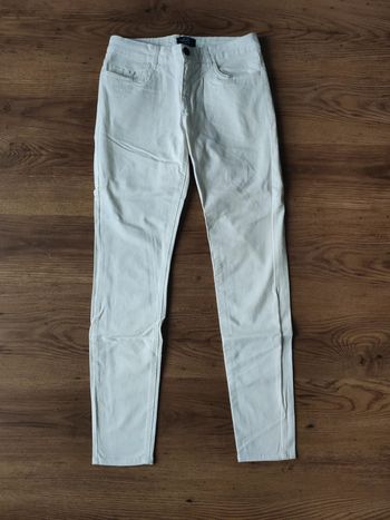 Pantalon slim blanc Kiabi