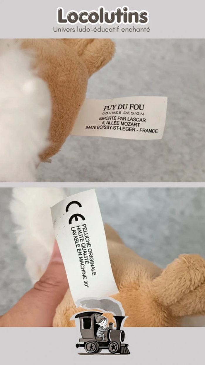 🚂 Petite peluche hibou ▪ marron et beige souvenir Puy du Fou - photo numéro 5