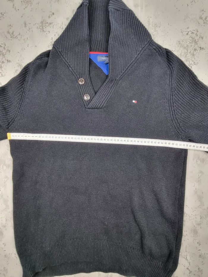 Pull col châle Tommy Hilfiger – Noir – Taille L Hommes (mesures en photos) - photo numéro 10