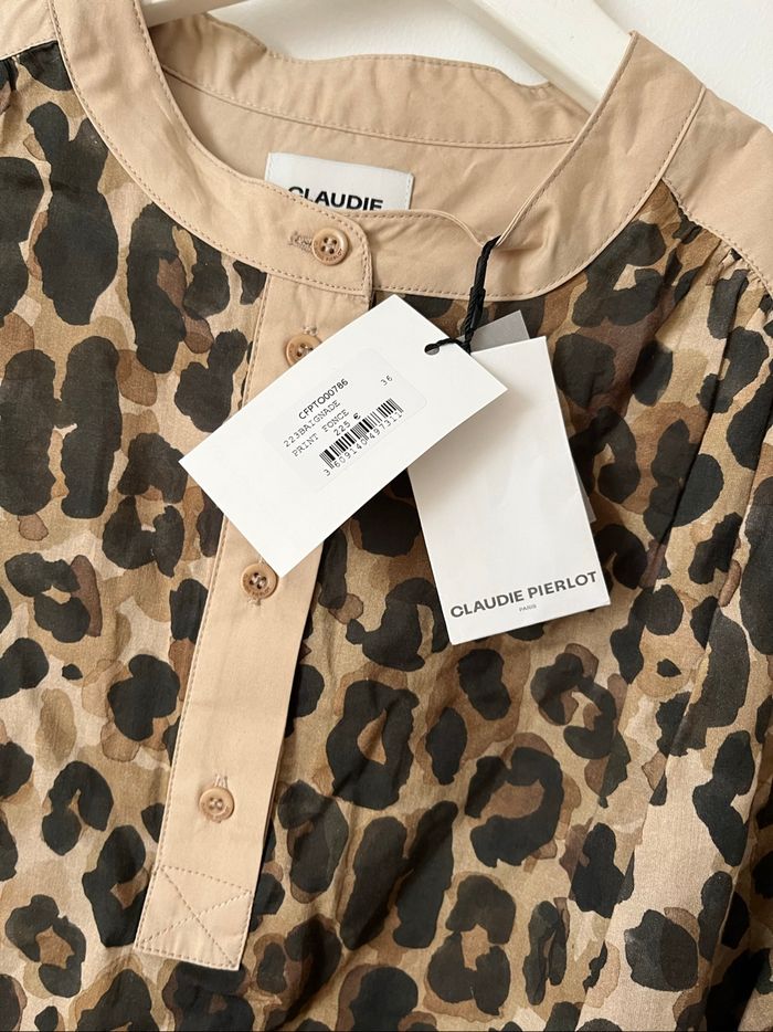 Blouse léopard Claudie Pierlot neuve - photo numéro 3
