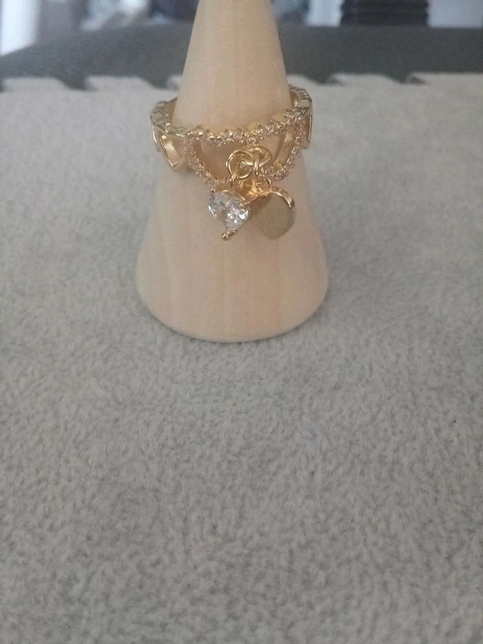 Bague pendentif coeur acier inoxydable - photo numéro 5