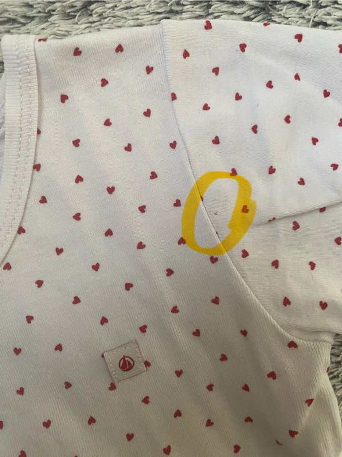 Teeshirt blanc avec coeur Petit Bateau 6 ans - photo numéro 4