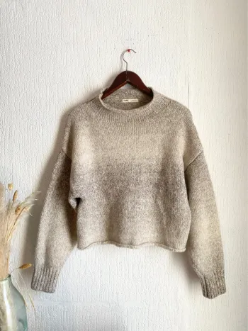 Pull sweat pull & bear beige marron taille L 40