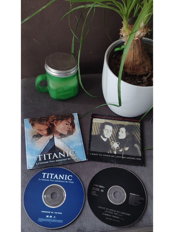 Lot de 2 CD BO Films Titanic et Zorro