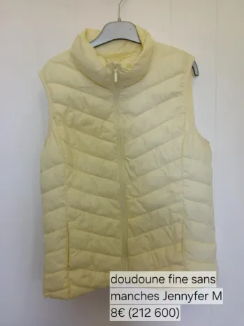212600 doudoune sans manche jaune Femme M