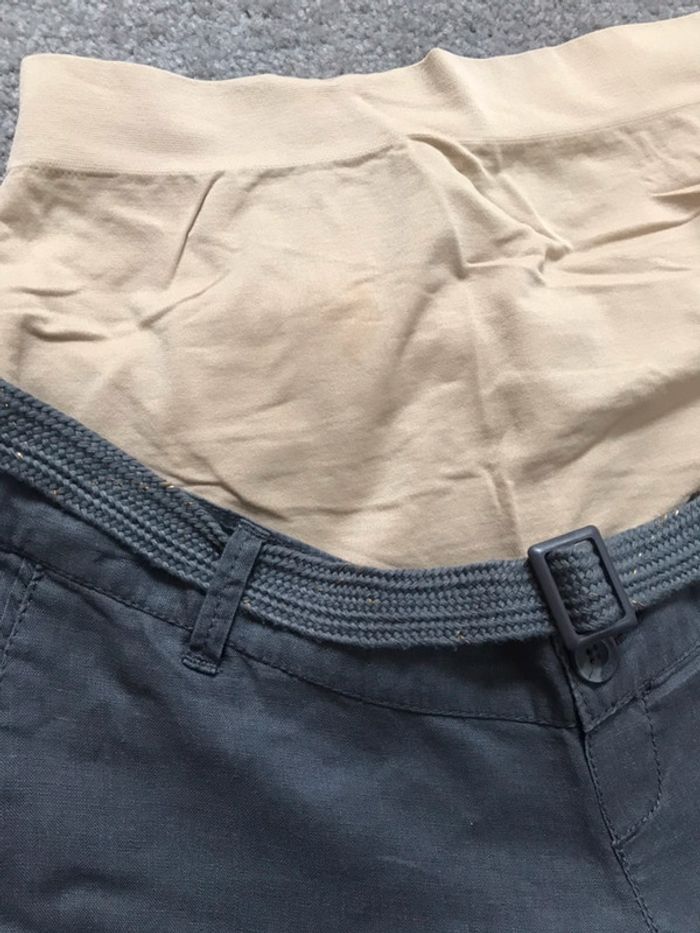 Pantalon de grossesse en lin gris 36 - photo numéro 2