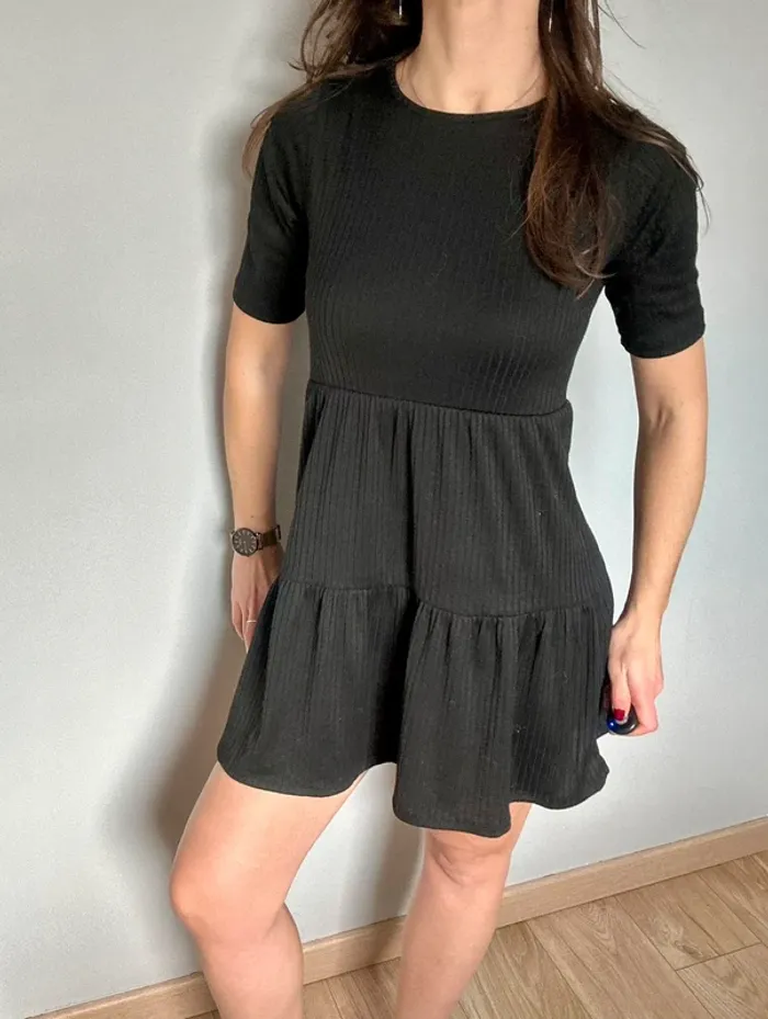 Robe noire côtelée – Boohoo (T36/S) - photo numéro 6