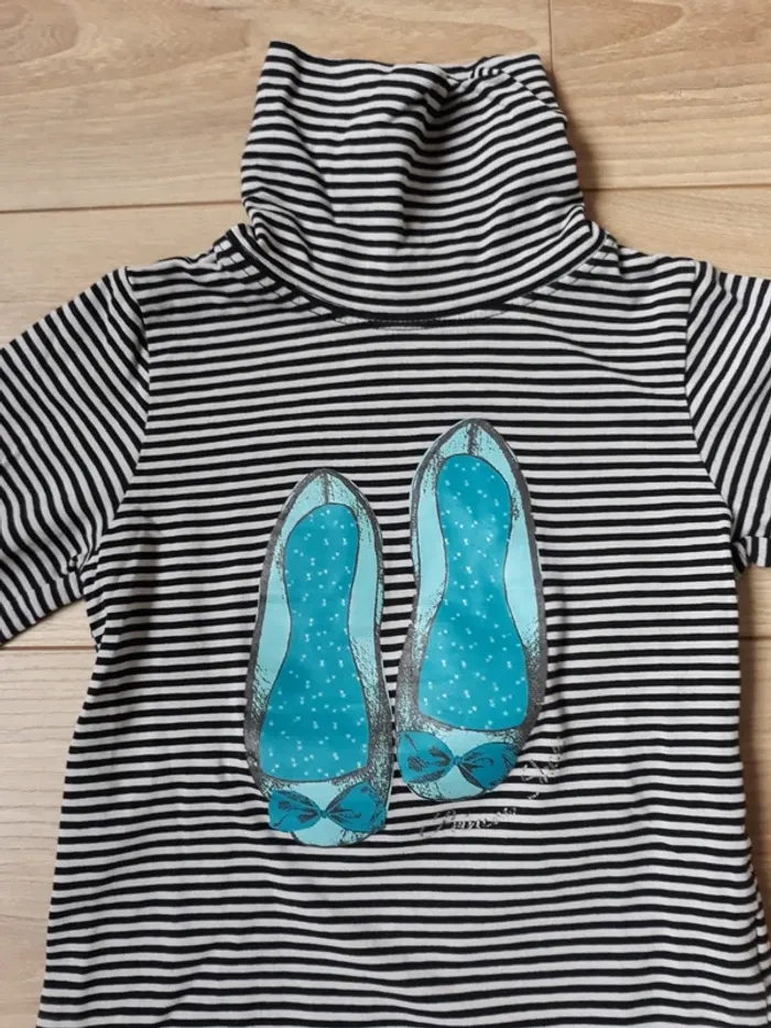 Col roulé rayé ballerines