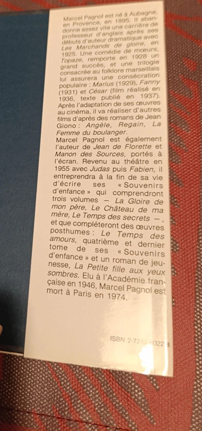 📚 Le temps des secrets/Cinématurgie de Paris. Livre Marcel Pagnol - photo numéro 6