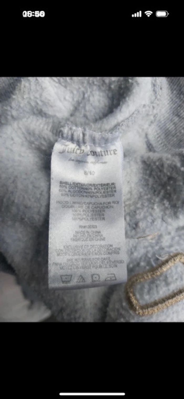 Veste avec capuche Juicy Couture taille 8 / 10 ans - photo numéro 6
