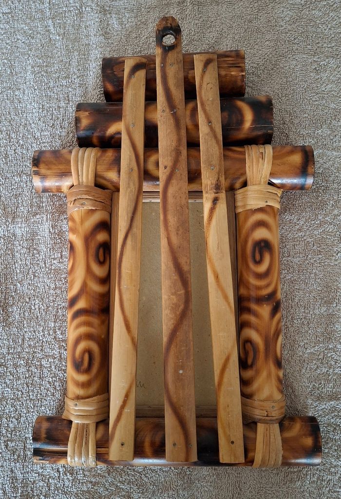 Petit miroir en bambou - photo numéro 2