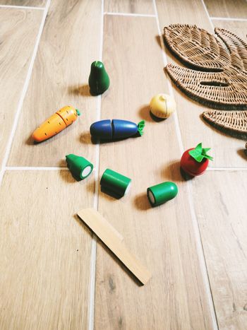 🍅Dinette divers aliments légumes en bois à scratch marque Oxybul