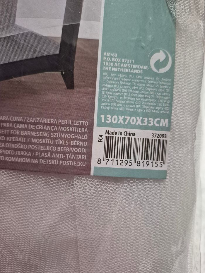 Moustiquaire neuve pour lit parapluie 130X70X33 - photo numéro 2