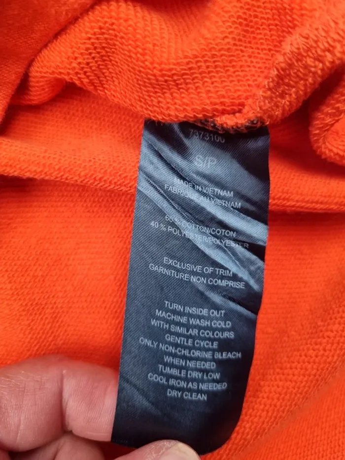 Sweat à capuche Tommy Hilfiger orange, S Femmes (mesures en photos) - photo numéro 7