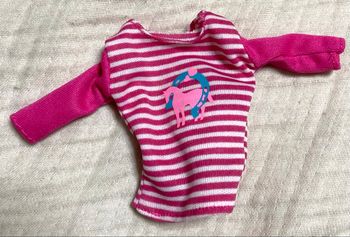 T-shirt ml rayé pour Barbie bon état