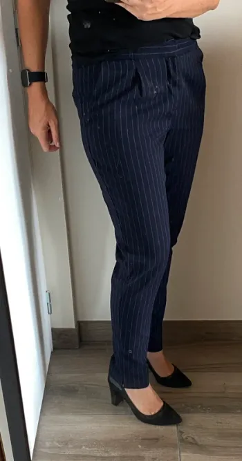 Pantalon d’hiver style tailleur marine