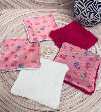 Lingettes lot de 5 lavable et réutilisable