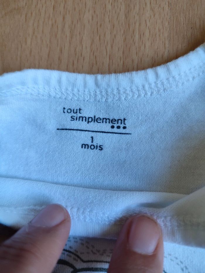 Lot pantalon Vertbaudet en 3M + t-shirt Tout Simplement en 1M + chaussons Zéphir et Zoé - photo numéro 5