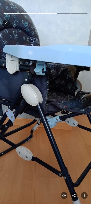 Chaise haute pliable, 2 en 1 ( haute où basse)