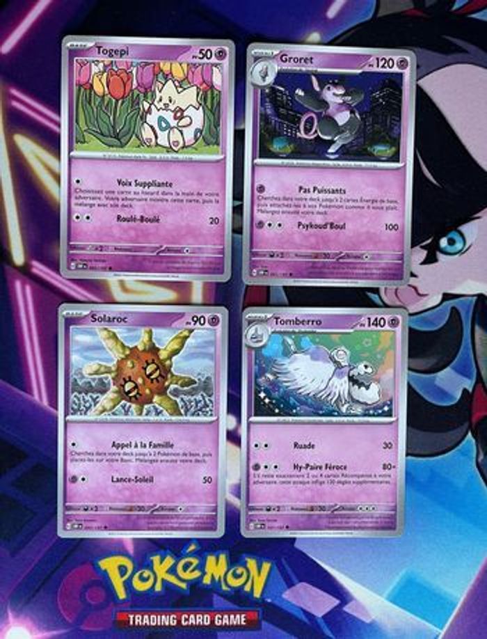 Lot de cartes de types Psy