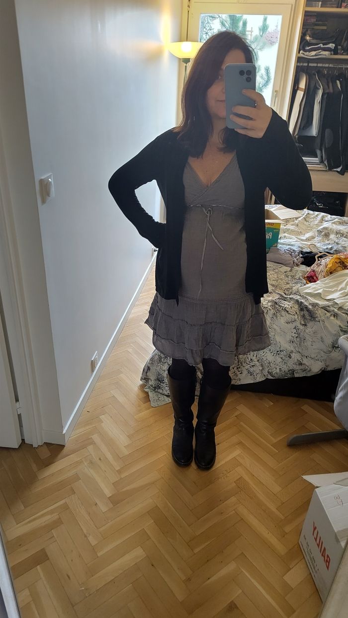 Robe maternité grise - photo numéro 6