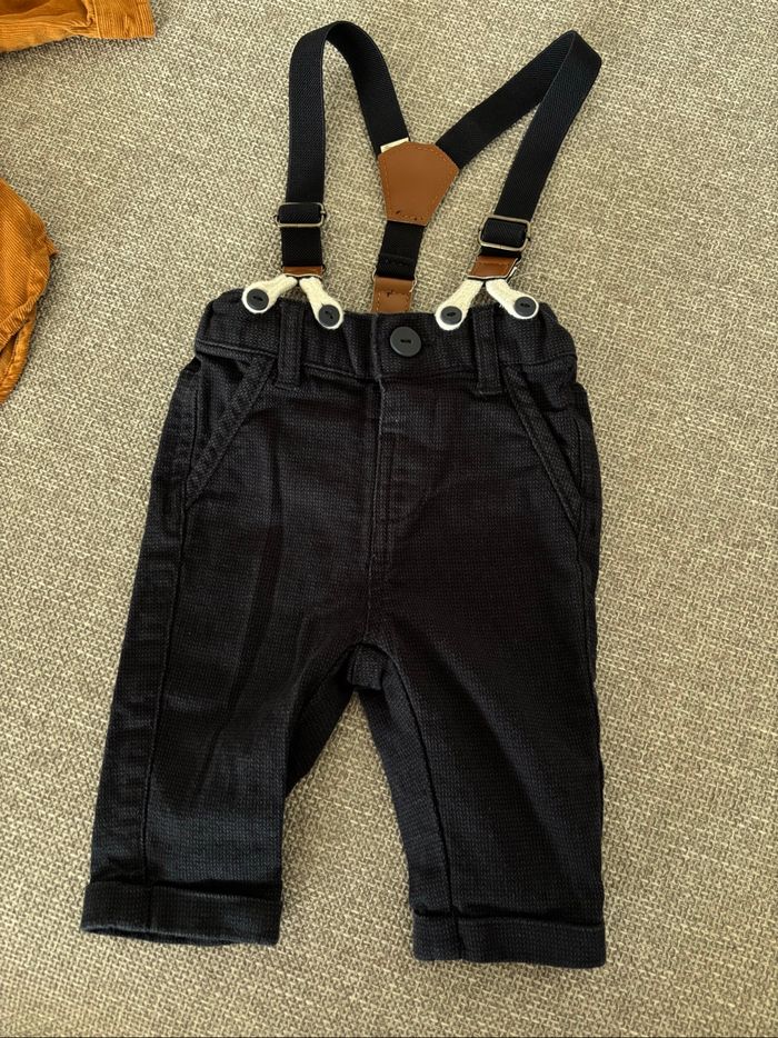 Ensemble chemise + pantalon a bretelle 3 mois - photo numéro 3