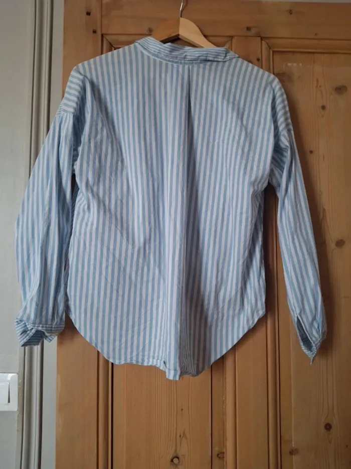 Chemise à rayures effet nœud sur le devant - photo numéro 2