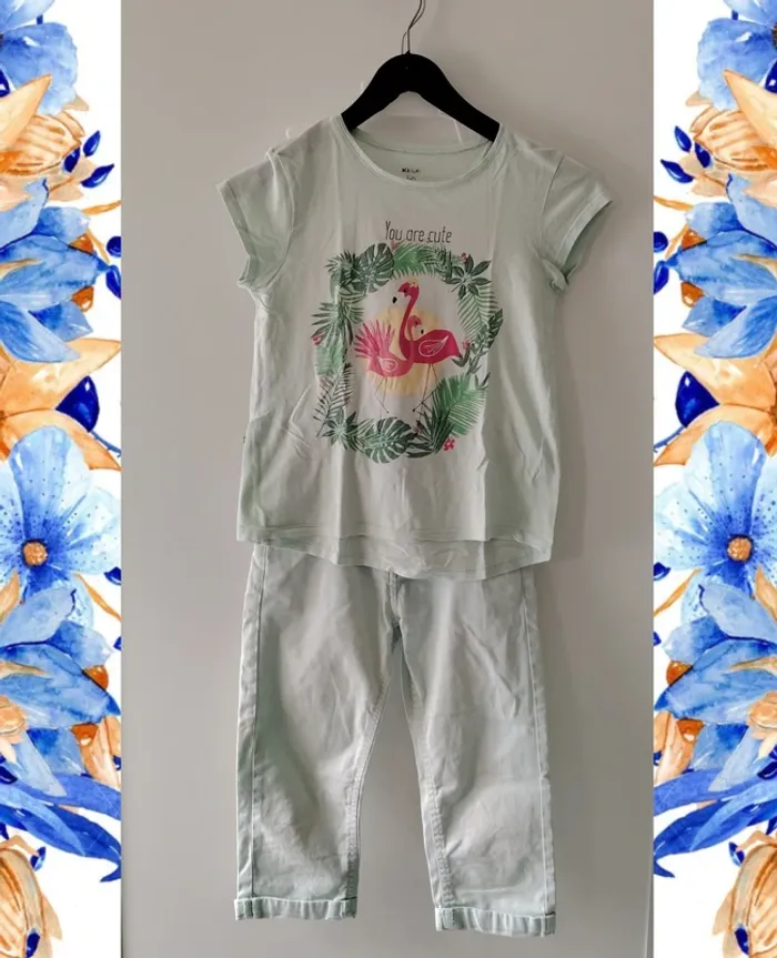 Lot de 3 ensemble t-shirt + pantacourt 10 ans - photo numéro 6