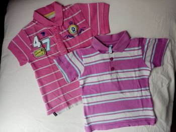 Lot de deux polos rayé manches courtes